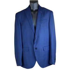 NWT Massimo Dutti Viscose Dark Blue Jacket Size 40